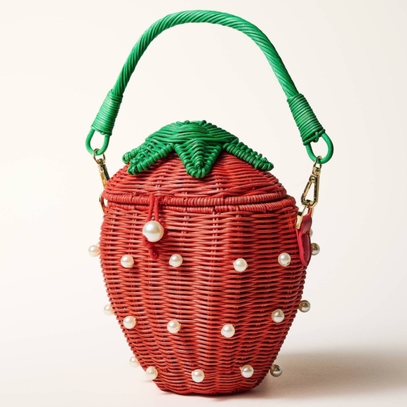 Kate Spade x Target Pearl Embellished Red Strawberry Bag NWT/Sold Out - Picture 2 of 6